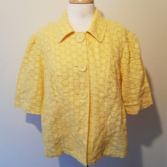 Style & Co. Jackets & Blazers - Yellow linen jacket
